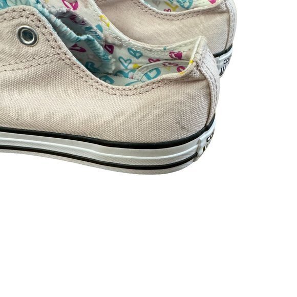 Converse Shoes Junior 4 Chuck Taylor Double Tongue Sneakers Pink Low‎ Top - Picture 7 of 13
